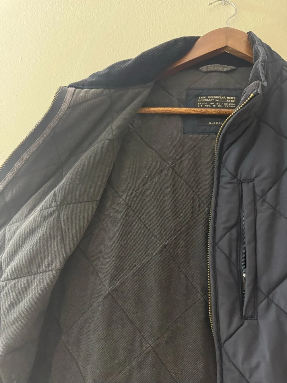 J. Crew Quilted Vest in Navy Blue